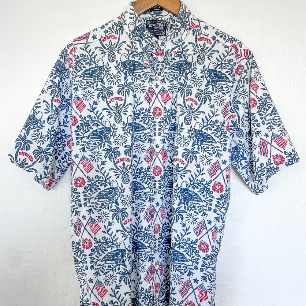 Reyn Spooner Classic Aloha Shirt Memorial Day Print